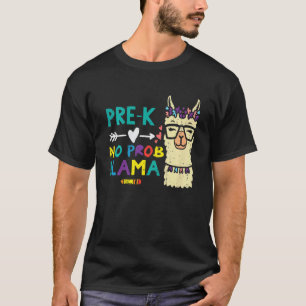 Kinderen Pre K Geen Probleem Lama  Prek Eerste Dag T-shirt