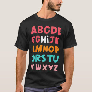 Kinderen Pre K Kleuterschool Hoge Alfabet Terug na T-shirt