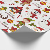 Kinderen Prettig Kerstfeest Cadeaupapier (Hoek)