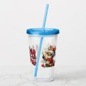 Kinderen Prettig Kerstmis Rendier Acryl Drinkbeker (Achterkant)