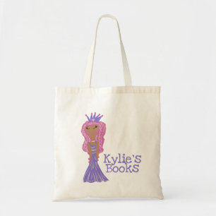 Kinderen Prinses Paars Roze Bibliotheek Boek  Tote Bag