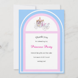 Kinderen Prinses Verjaardagsfeestje Plat Bedankkaa Bedankkaart