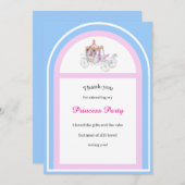 Kinderen Prinses Verjaardagsfeestje Platte Bedankk Bedankkaart (Voorkant / Achterkant)