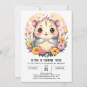 Kinderen Printable Hamster Verjaardag Kaart (Voorkant)