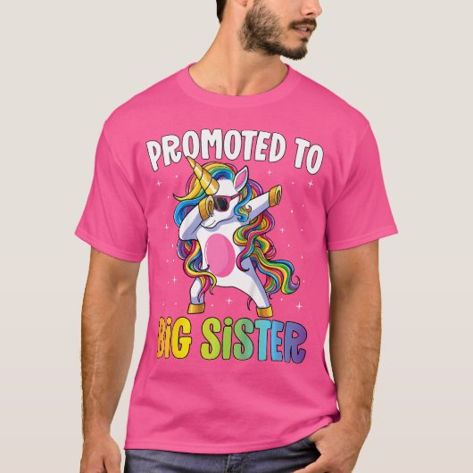 Kinderen promoot grootzuster meisjes die Unicorn d T-shirt (Voorkant)