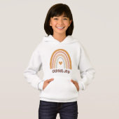 Kinderen Pullover Hoodie – Boho Regenboog “Kies Vr (Voorkant volledig)