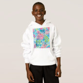 Kinderen pullover hoodie in stijlvolle grafische p (Voorkant volledig)