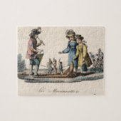  kinderen Puppets Antiek Legpuzzel (Horizontaal)