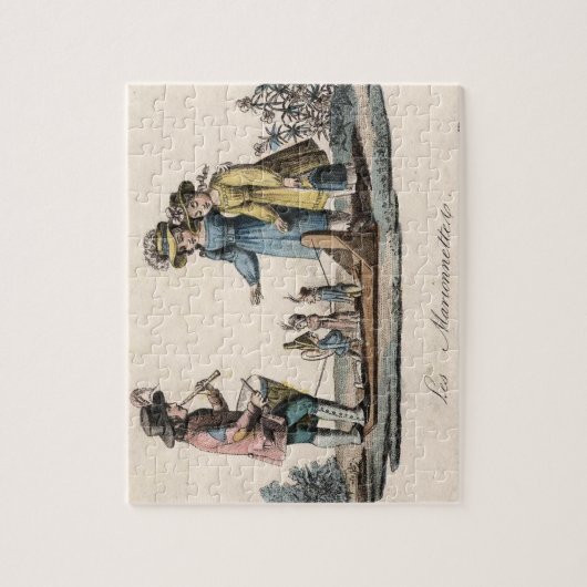  kinderen Puppets Antiek Legpuzzel (Verticaal)