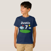 Kinderen putt mini golf sport Verjaardagsfeest T-shirt (Voorkant volledig)