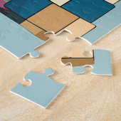 Kinderen puzzel met geschenkdoos (Zijkant)