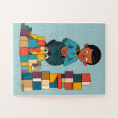 Kinderen puzzel met geschenkdoos (Horizontaal)