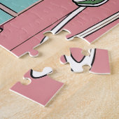 Kinderen puzzel met geschenkdoos (Zijkant)