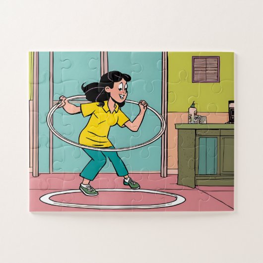 Kinderen puzzel met geschenkdoos (Horizontaal)