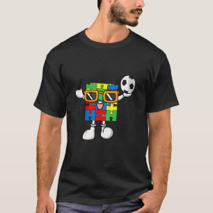 Kinderen Puzzelstuk Spelen Voetbal Autisme Bewustz T-shirt