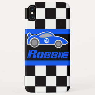 Kinderen racen blauwe sportwagen genaamd Case-Mate iPhone case