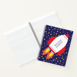Kinderen Raket Ruimteschip Buitenruimte Schattig Notitieboek