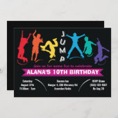 Kinderen Regenboog Springen Trampoline Verjaardags Kaart (Voorkant / Achterkant)