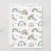 Kinderen Regenboog Verjaardagsfeest Uitnodiging (Achterkant)