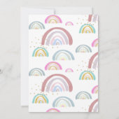 Kinderen Regenboog Verjaardagsfeest Uitnodiging (Achterkant)
