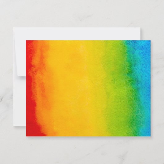 Kinderen Regenboog Watercolor Invulkaart Bedankt (Achterkant)