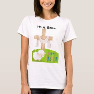 Kinderen Religieus Pasen Peuter 'Hij Is Opgewekt' T-shirt