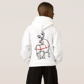 Kinderen rendier hoodie sweatshirt Kerst shirts (Achterkant volledig)
