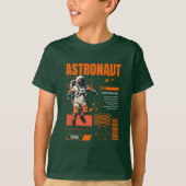 Kinderen Retro Astronaut Ruimte Verkenner T-Shirt (Voorkant)