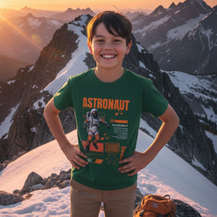 Kinderen Retro Astronaut Ruimte Verkenner T-Shirt