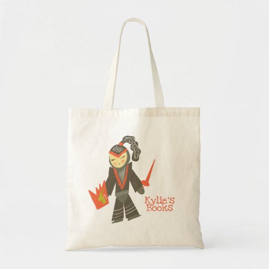 Kinderen Ridder Cartoon Bibliotheek Boek Tas (Voorkant)