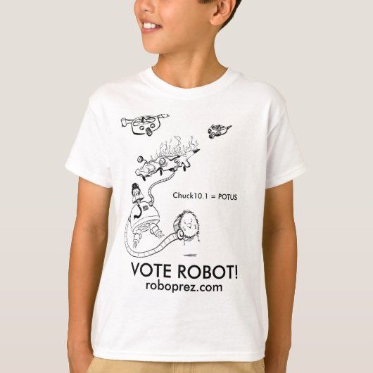 Kinderen Robot President T-Shirt (Voorkant)
