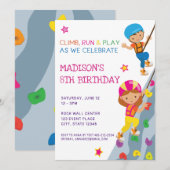 Kinderen Rock Klimmen Verjaardagsfeestje Kaart (Voorkant / Achterkant)