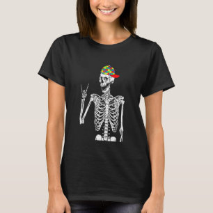 Kinderen Rock N Roll Skelet Hand Autisme Bewustzij T-shirt
