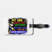 Kinderen Rocken Het Autisme Spectrum Bagagelabel (Achterkant horizontaal)