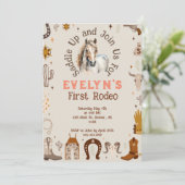 Kinderen Rodeo Cowboy Rustiek Westers Kaart (Staand voorkant)