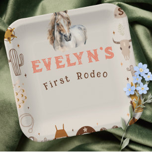 Kinderen Rodeo Cowboy Rustiek Westers   Papieren Bordje