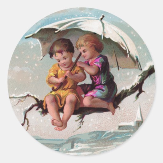 Kinderen rondom de Sticker behandelen (Voorkant)