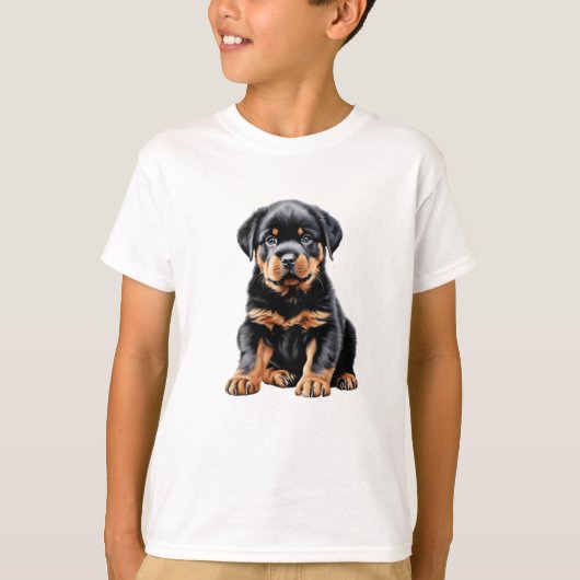 Kinderen Rottweiler Puppy T-shirt (Voorkant)