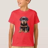Kinderen Rottweiler Puppy T-shirt (Voorkant)