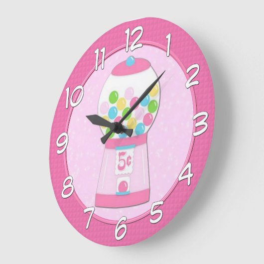 Kinderen Roze Bubblegumwandklok Grote Klok (Hoek)