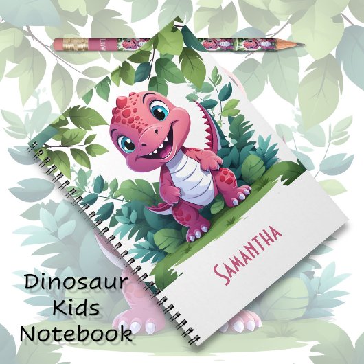 Kinderen Roze Dinosaur Adventure Notitieboek