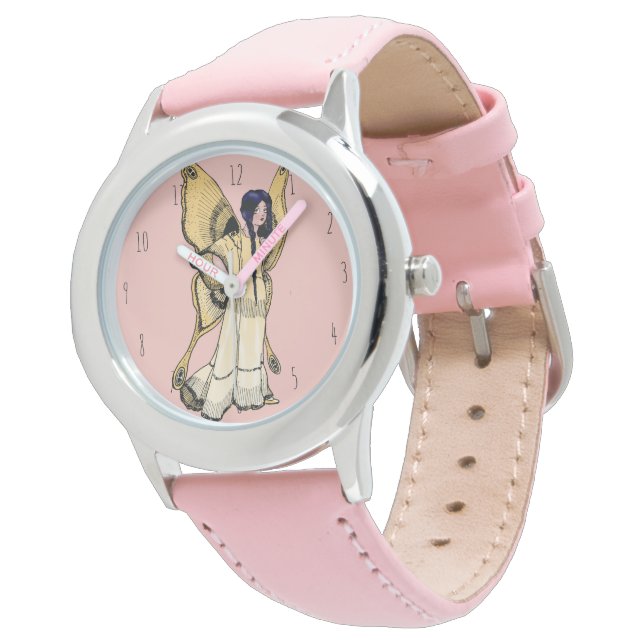 Kinderen Roze Fairy horloge (Gekanteld)