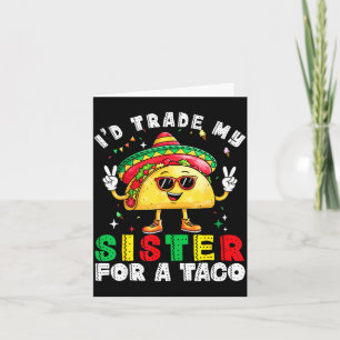 Kinderen ruilen zus voor taco's peuter jongens kaart