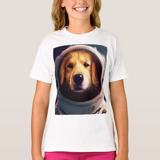 Kinderen Ruimtehond T-shirt (Voorkant)