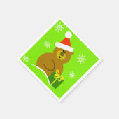 Kinderen Santa Beer Kerst Papieren Servetten (Hoek)