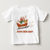 Kinderen Santa Sleigh Christmas T-shirt (Voorkant)