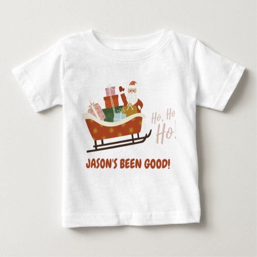 Kinderen Santa Sleigh Christmas T-shirt (Voorkant)