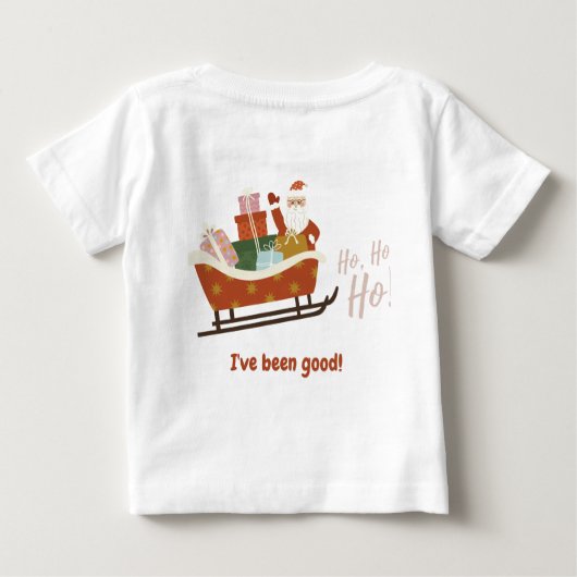 Kinderen Santa Sleigh Christmas T-shirt (Achterkant)