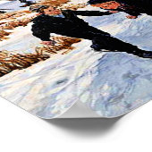 Kinderen schaatsen buiten faborg poster (Hoek)