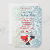 Kinderen Schaatsen Kerstfeest Uitnodigen Kaart (Voorkant)